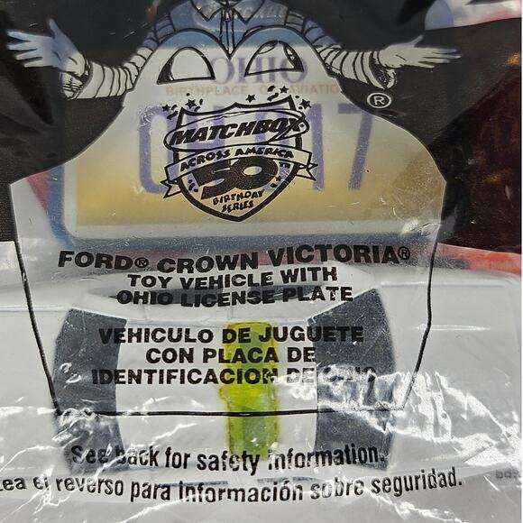 MCDONALD’S HAPPY MEAL 2002 MATCHBOX FORD CROWN VICTORIA - OHIO LICENSE PLATE #2 - Picture 3 of 5